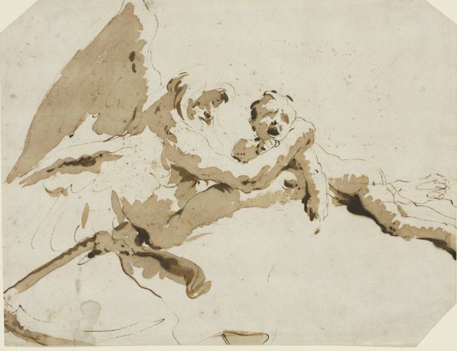 Time Seated Clutching a Putto (aka Chronos Devouring his Child)
