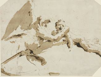 Time Seated Clutching a Putto (aka Chronos Devouring his Child)