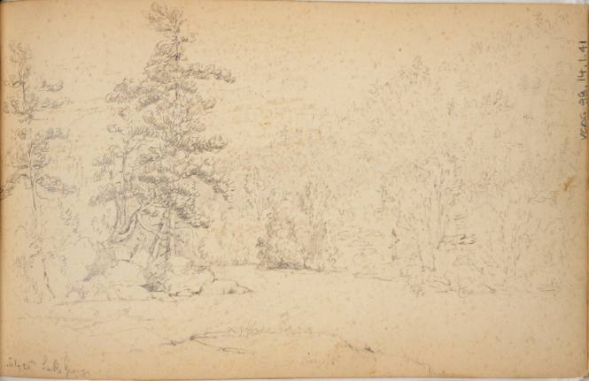 July 20th Lake George, from the sketchbook inscribed 1847-48, Marbletown, Catskills & Lake George