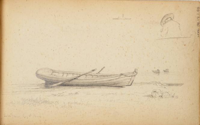 Sketch at Lake George, 1848, from Marbletown, Catskills, Lake George Sketchbook 1847-48