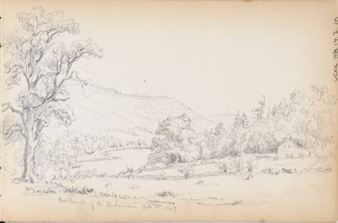 Sketchbook: 1849-50. Delaware and Sus(quehana), White Mountains
