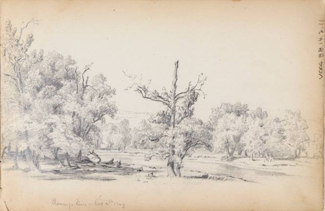 Sketchbook: 1849-50. Delaware and Sus(quehana), White Mountains
