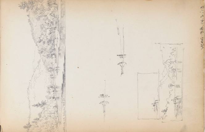 Sketchbook: 1849-50. Delaware and Sus(quehana), White Mountains