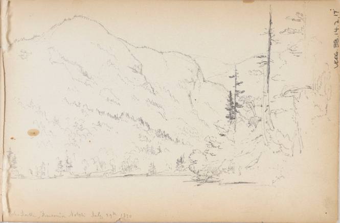 Sketchbook: 1849-50. Delaware and Sus(quehana), White Mountains