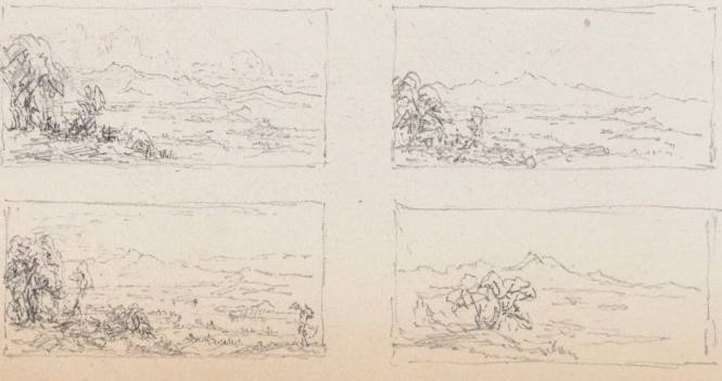 Sketchbook: 1849-50. Delaware and Sus(quehana), White Mountains