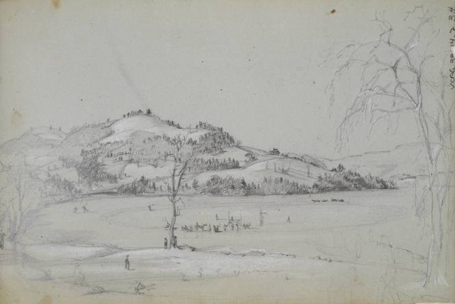 Sketchbook: 1849-50. Delaware and Sus(quehana), White Mountains