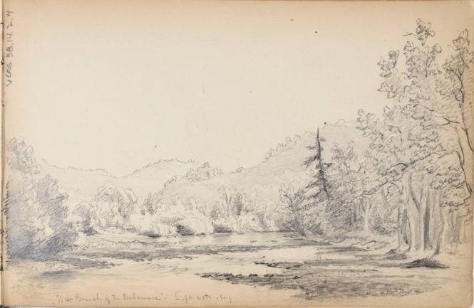 Sketchbook: 1849-50. Delaware and Sus(quehana), White Mountains