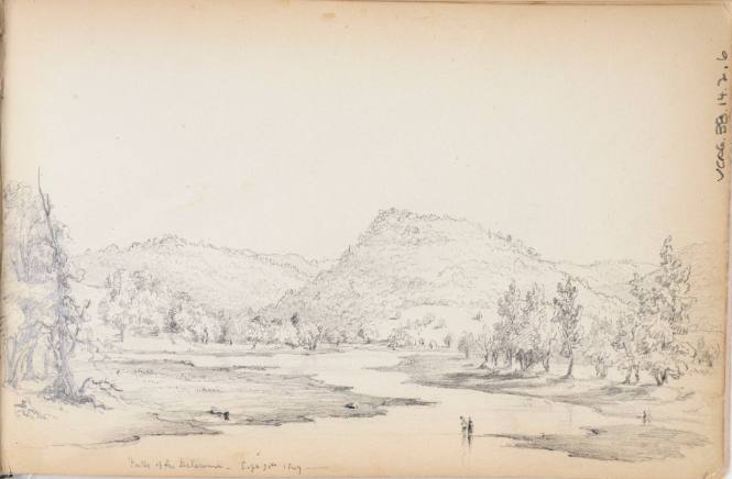 Sketchbook: 1849-50. Delaware and Sus(quehana), White Mountains
