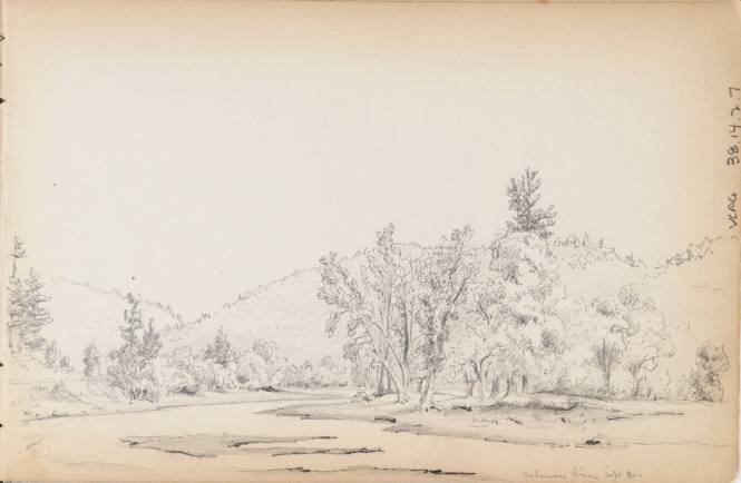 Sketchbook: 1849-50. Delaware and Sus(quehana), White Mountains