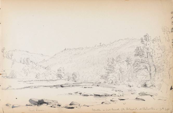Sketchbook: 1849-50. Delaware and Sus(quehana), White Mountains