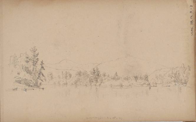 "Androscoggin Aug 10th 59", from the Nova Scotia and New Hampshire Subjects Sketchbook