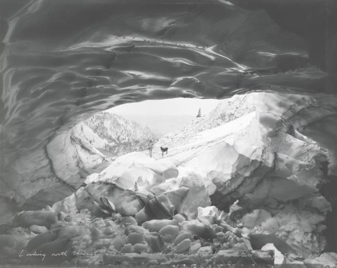 Looking North Through Snow Tunnel above Goat Lake: Sawtooth Range, Idaho