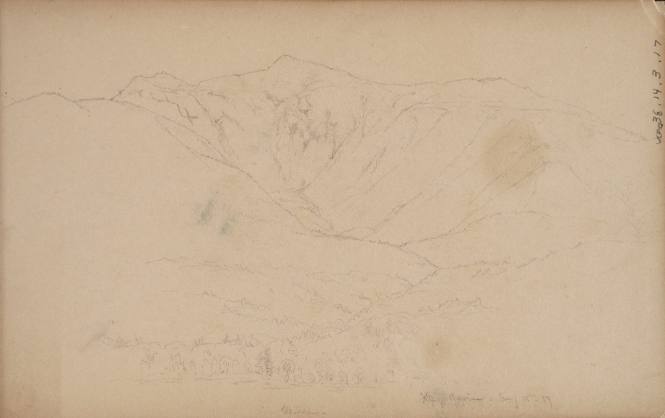 "Mt. Adams, King Ravine, Aug.  15th 59", from the Nova Scotia and New Hampshire Subjects Sketchbook