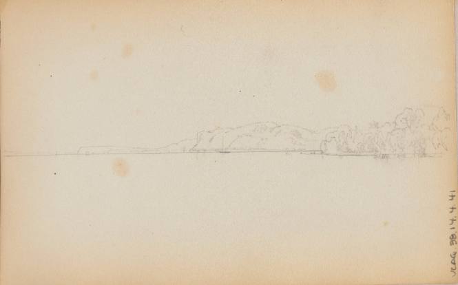 Study of Hook Mountain, near Nyack, New York, from the New Hampshire and New York Subjects Sketchbook