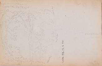 Compositional study for Hook Mountain on the Hudson River, from the New Hampshire and New York Subjects Sketchbook