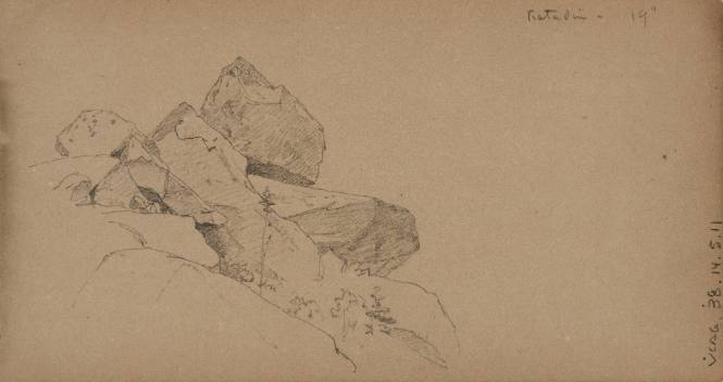 Rocks at Katahdin, from the Shawangunk Mountains, New York, and Mount Katahdin and Lake Millinocket, Maine Sketchbook