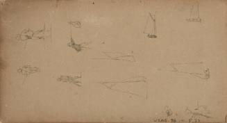 Studies of Hunters and Sloops, from the Shawangunk Mountains, New York., Mount Katadin and Lake Millinocket, Maine Subjects Sketchbook
