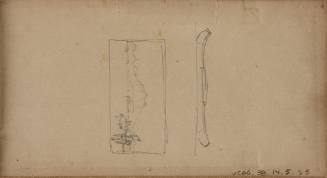 Compositional sudy for Mount Katahdin form Lake Millinocket, from the Shawangunk Mountains, New York, Mount Katadin and Lake Millinocket, Maine Subjects Sketchbook