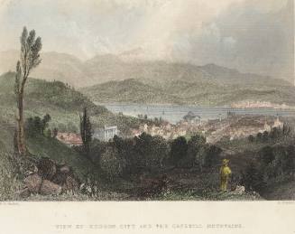View of Hudson City and the Catskill Mountains