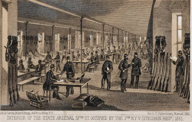 Interior of the State Arsenal 57th St., New York