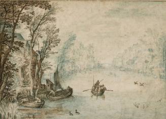 View of a Canal in a Village