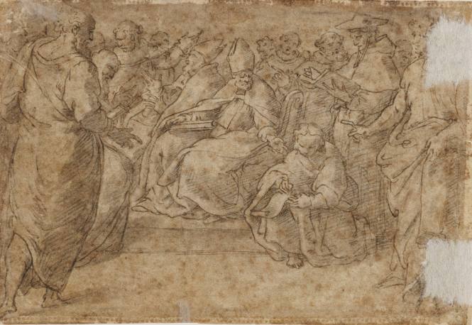 Drawing of Raphael's Disputà