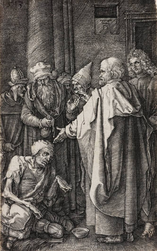 The Engraved Passion: Sts. Peter and John Healing the Lame Man