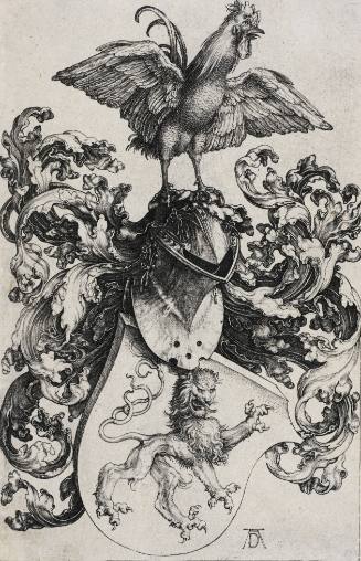 Coat of Arms with Lion and Rooster