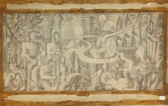 Sketch for Mural, study for mural, unrealized