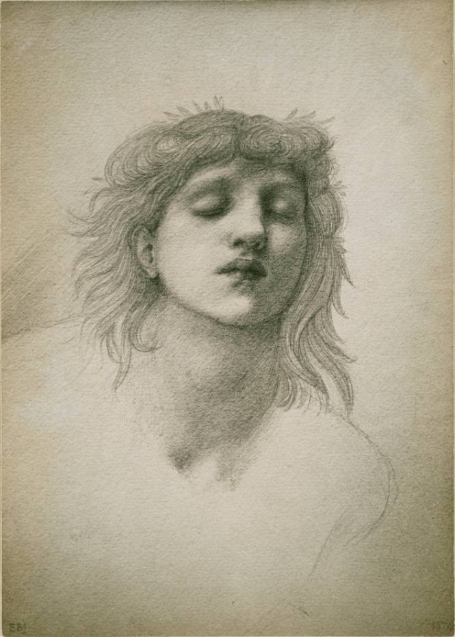 Pencil Drawing by Burne-Jones, 1877