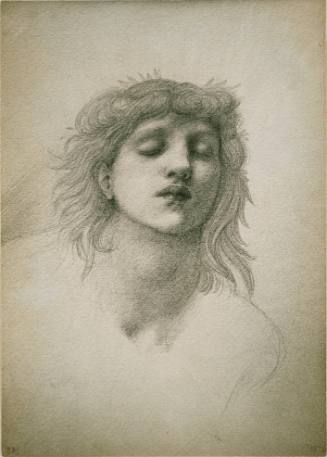 Pencil Drawing by Burne-Jones, 1877