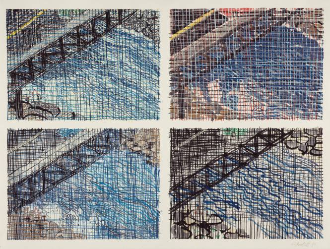 Four part drawing for Earth: Bridge (Snack)