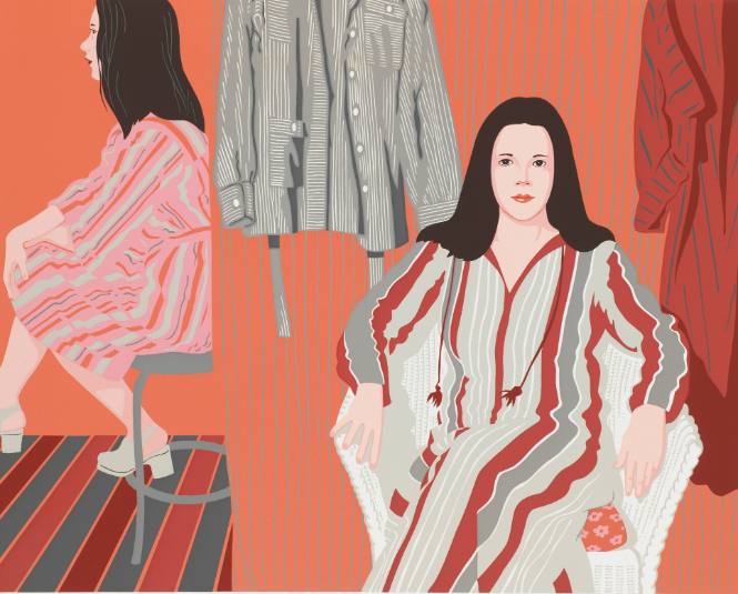 Women in Red Room