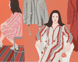 Women in Red Room