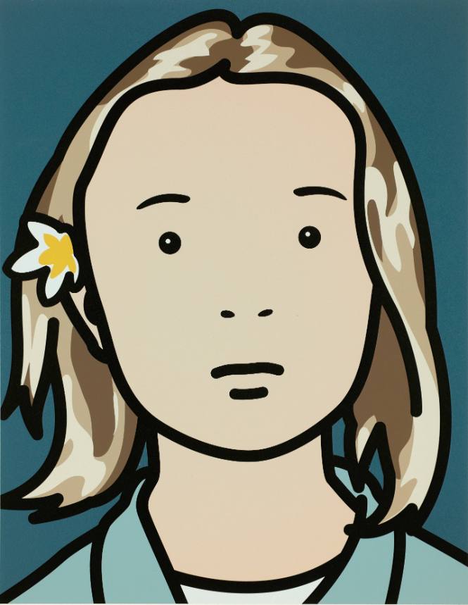 Elena, schoolgirl (with lotus blossom)