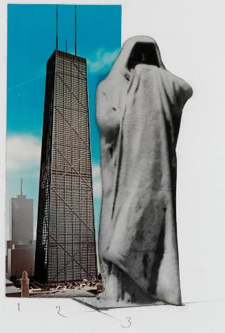 Proposal for a Skyscraper for Michigan Avenue, Chicago in the form of Lorado Taft’s sculpture “Death”