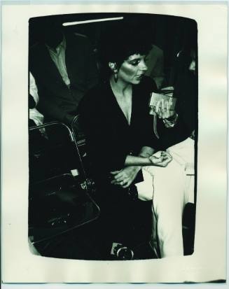 Halston Fashion Show, Liza Minnelli being interviewed in the audience