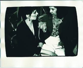 Halston Fashion Show, Liza Minnelli being interviewed in the audience