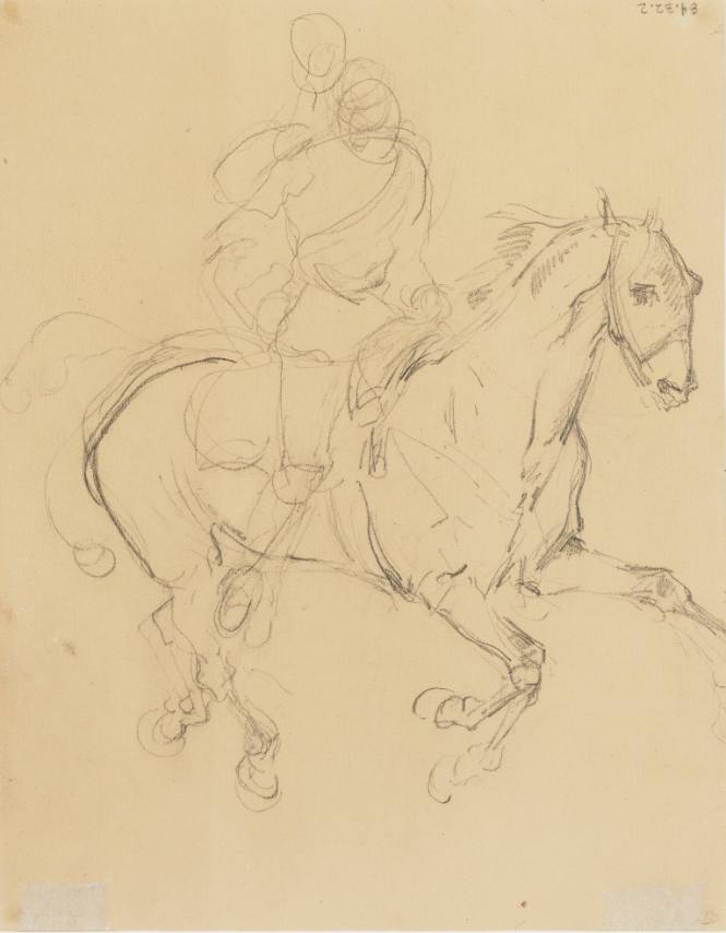 Sketches of Mounted Soldiers: Horse More Fully Treated