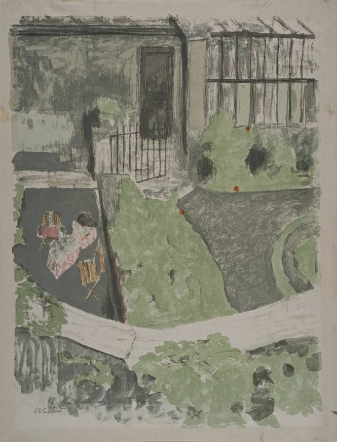 Le jardin devant l’atelier