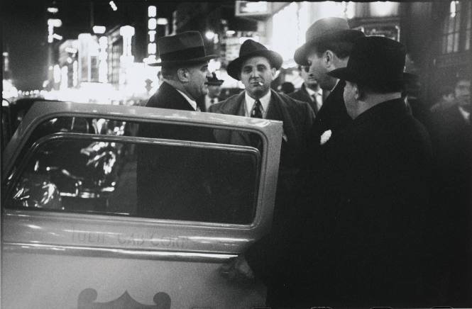 New York, NY (Four men at door cab)