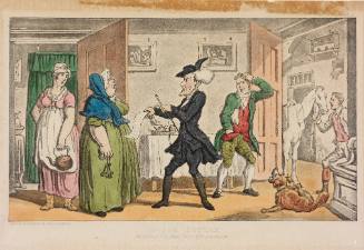 Dr. Syntax disputing his bill with his Landlady