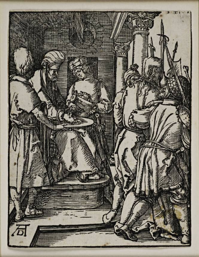 Pontius Pilot washing his hands, from Small Passion