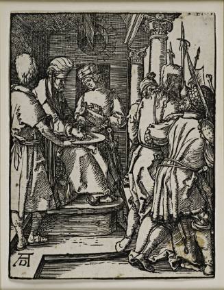 Pontius Pilot washing his hands, from Small Passion