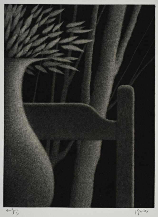 Vase, chair & trees