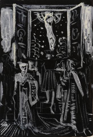 Black and White Studies for The Donors and "The Dedication of the Alumnae House