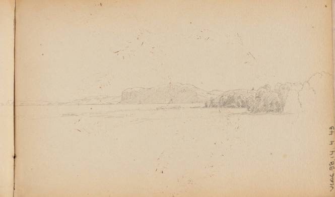 Compositional study for Hook Mountain on the Hudson, from the New Hampshire and New York Subjects Sketchbook