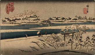 View of Sumida River in Snow