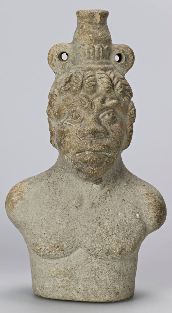 Vase representing a pygmy (bust with amphora head)