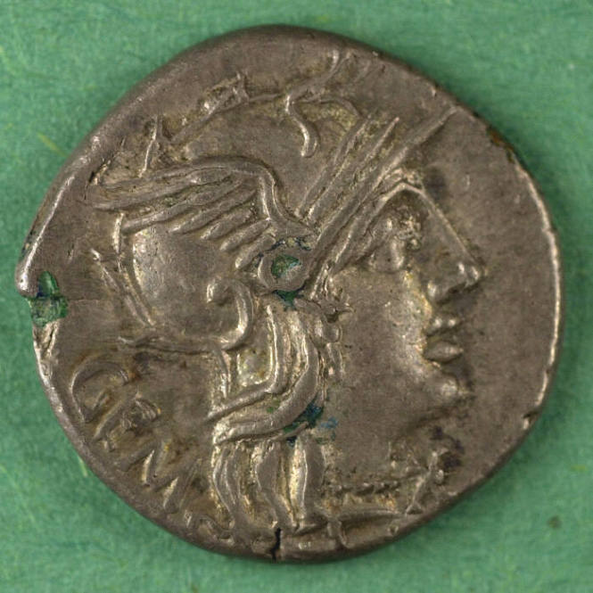 denarius, Roman Republic, 134 BCE